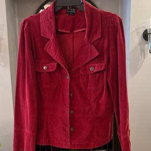 Valerie Stevens Women's Red Corduroy Blazer